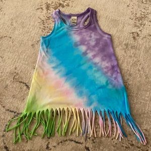 18 month racerback dress. Fringed bottom. Custom pastel colors